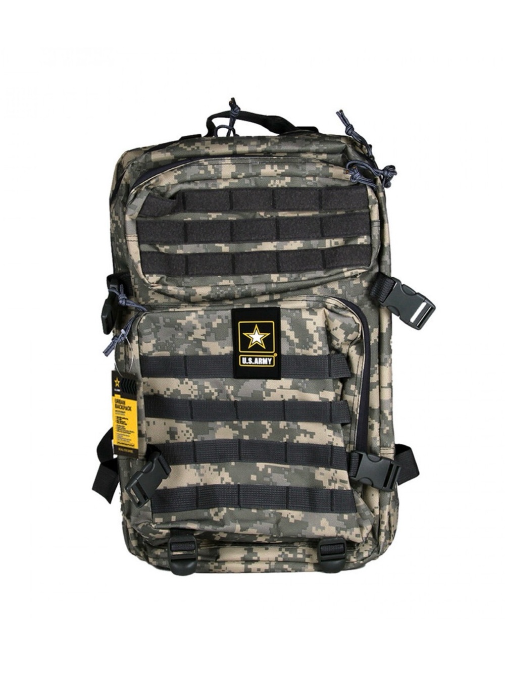 U.S. Army Urban Tactical Camping Backpack Camo MOLLE Water Resistant NWT